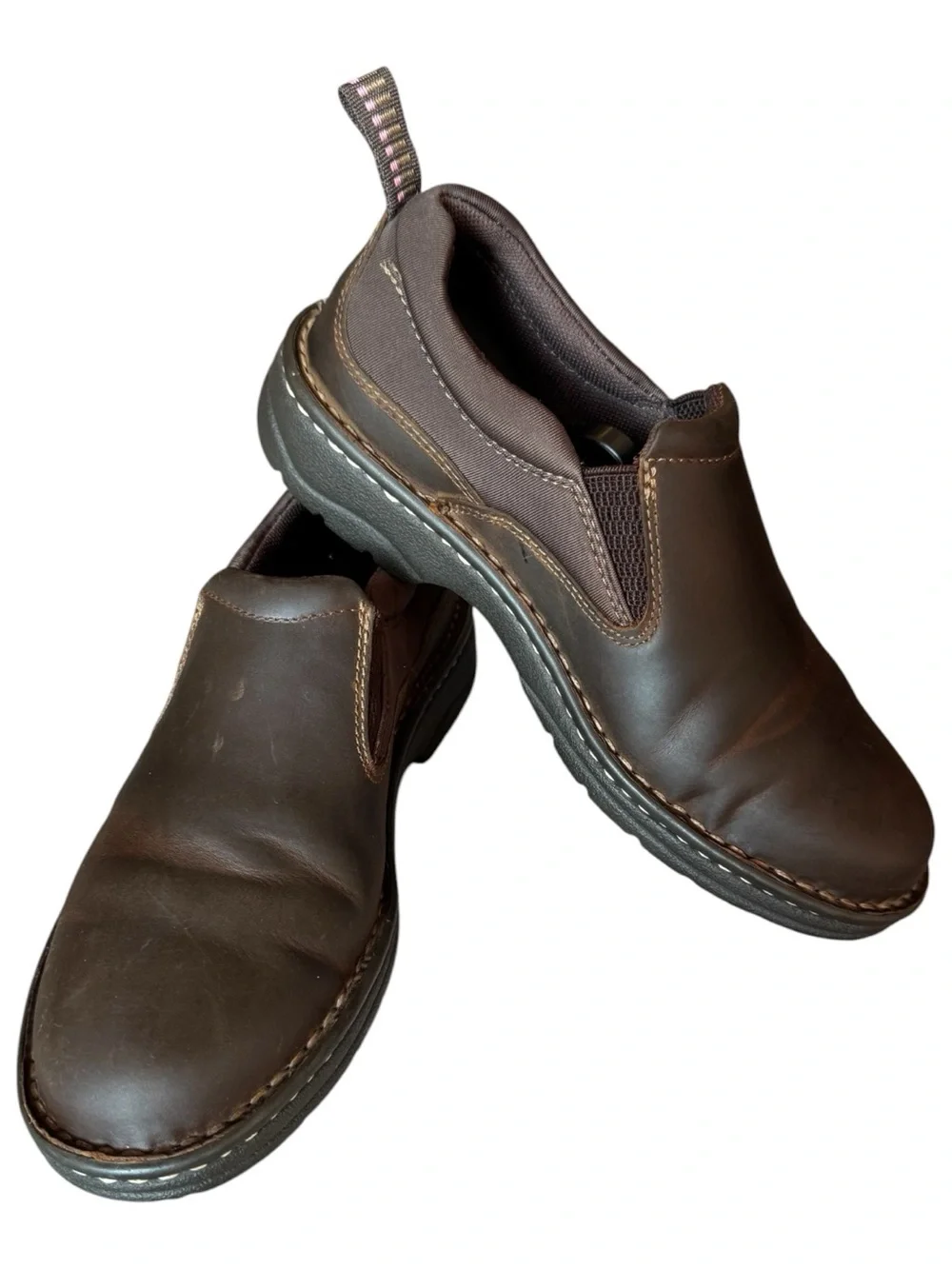 Womens Ariat Traverse Slip-On Leather Shoes - Brown size 7
